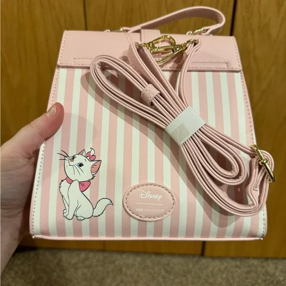 Disney Marie Her Universe Pink Bow Accent Women's Bag - Picture 2 of 5